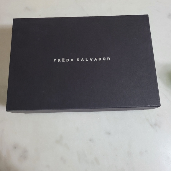 Freda Salvador Amalia Black Suede 2-Band Heeled Sandal. PLUS a Canvas Tote Bag - Picture 9 of 11